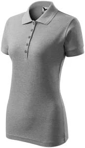 Damska elegancka koszulka polo, ciemnoszary marmur #103792