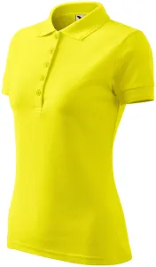 Damska elegancka koszulka polo, cytrynowo żółty #103894