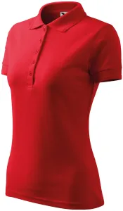 Damska elegancka koszulka polo, czerwony #103779