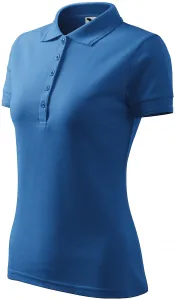 Damska elegancka koszulka polo, jasny niebieski