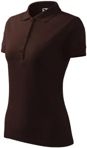 Damska elegancka koszulka polo, Kawa #103882