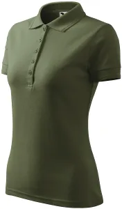 Damska elegancka koszulka polo, khaki #317959