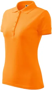 Damska elegancka koszulka polo, mandarynka #103906