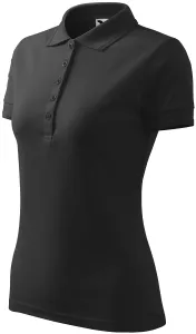 Damska elegancka koszulka polo, marmur antracytowy