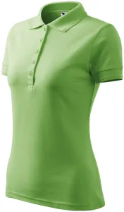 Damska elegancka koszulka polo, zielony groszek #317947