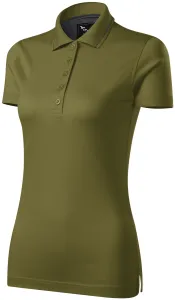 Damska elegancka merceryzowana koszulka polo, awokado #319851
