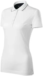 Damska elegancka merceryzowana koszulka polo, biały #105407