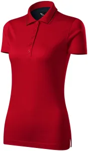 Damska elegancka merceryzowana koszulka polo, formula red #105417