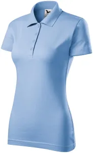Damska koszulka polo slim fit, niebieskie niebo #319940