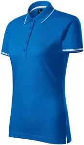 Damska koszulka polo z krótkim rękawem, niebieski ocean #99662