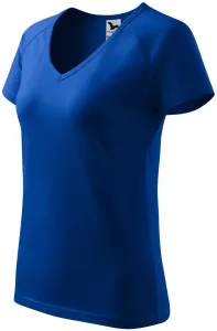 Damska koszulka slim fit z raglanowym rękawem, królewski niebieski