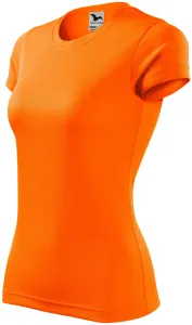 Damska koszulka sportowa, neonowy pomarańczowy #103014