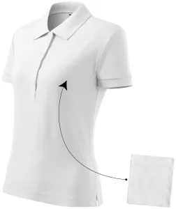Damska prosta koszulka polo, biały #317755