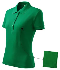 Damska prosta koszulka polo, zielona trawa