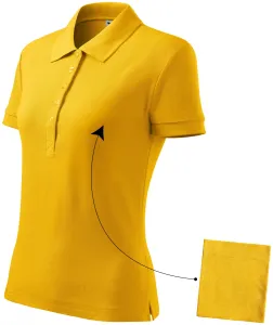 Damska prosta koszulka polo, żółty #103663