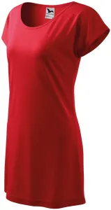 Długa koszulka/sukienka damska, czerwony