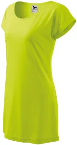 Długa koszulka/sukienka damska, limonkowy #315255