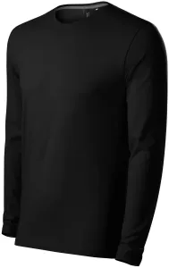 Dopasowana koszulka męska z długim rękawem, czarny #105341