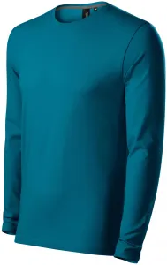 Dopasowana koszulka męska z długim rękawem, petrol blue #105353