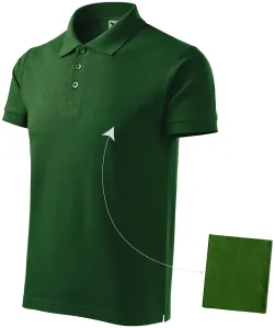 Elegancka męska koszulka polo, butelkowa zieleń #103375