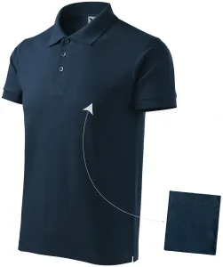 Elegancka męska koszulka polo, ciemny niebieski