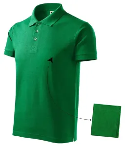 Elegancka męska koszulka polo, zielona trawa #317378