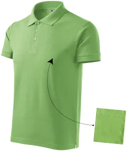 Elegancka męska koszulka polo, zielony groszek
