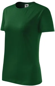 Klasyczna koszulka damska, butelkowa zieleń #313319