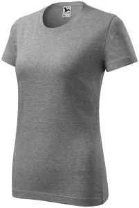 Klasyczna koszulka damska, ciemnoszary marmur #100107
