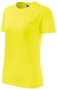 Klasyczna koszulka damska, cytrynowo żółty #100164