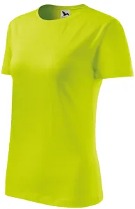 Klasyczna koszulka damska, limonkowy #313294