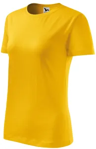 Klasyczna koszulka damska, żółty #100090