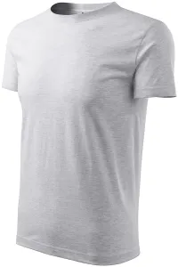 Klasyczna koszulka męska, jasnoszary marmur #314981