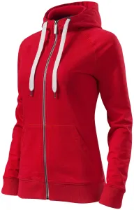 Kontrastowa bluza damska z kapturem, formula red #101922