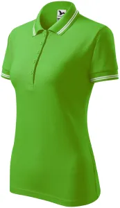 Kontrastowa koszulka polo damska, zielone jabłko #103912