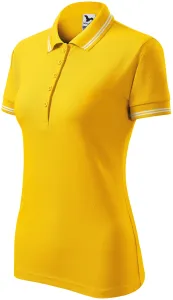 Kontrastowa koszulka polo damska, żółty #103928