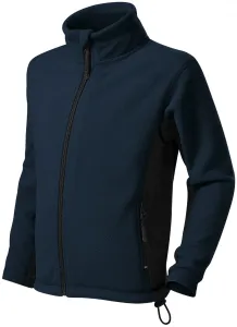 Kontrastowa kurtka z polaru dla dzieci, ciemny niebieski #106016