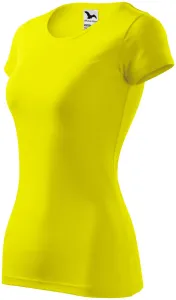 Koszulka damska slim-fit, cytrynowo żółty #314055