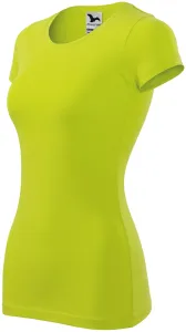 Koszulka damska slim-fit, limonkowy #314023