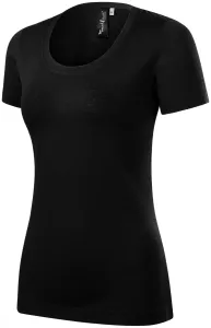 Koszulka damska wykonana z wełny Merino Mer, czarny #106549