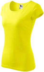 Koszulka damska z bardzo krótkimi rękawami, cytrynowo żółty #101378