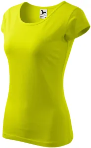 Koszulka damska z bardzo krótkimi rękawami, limonkowy