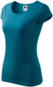 Koszulka damska z bardzo krótkimi rękawami, petrol blue