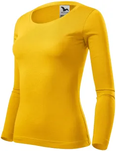 Koszulka damska z długim rękawem, żółty #106463