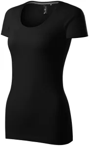 Koszulka damska z ozdobnymi przeszyciami, czarny #104938