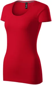 Koszulka damska z ozdobnymi przeszyciami, formula red #319293