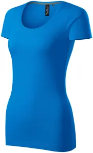 Koszulka damska z ozdobnymi przeszyciami, niebieski ocean #104960