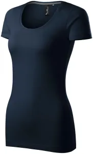 Koszulka damska z ozdobnymi przeszyciami, ombre niebieski #104965