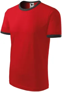 Koszulka kontrastowa unisex, czerwony #316881
