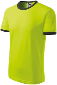 Koszulka kontrastowa unisex, limonkowy #316900